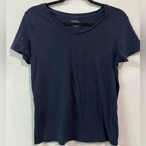 Time and Tru Navy Short Sleeve Tee